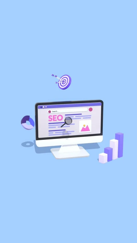 SEO, Search Engine Optimization Concept Animation In Vertical Video Format. Stock Footage 293273191