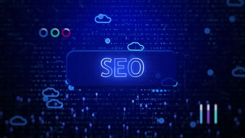 SEO Search Engine Optimization Concept. Colorful Insights Statistics. Stock Footage 313603462