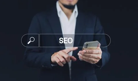 SEO Search engine optimization concept, Marketing Ranking Traffic Website I.. Stock Photos