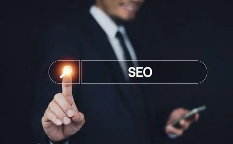 SEO Search engine optimization concept, Marketing Ranking Traffic Website I.. Stock Photos