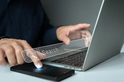 SEO search engine optimization concept, Marketing ranking traffic website. Stock Photos