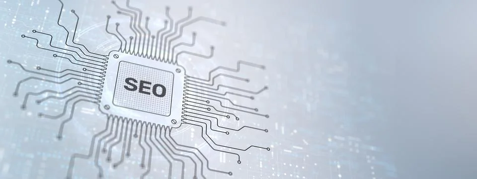 SEO Search Engine Optimization for Digital Marketing and Website Performanc.. Stock Illustration