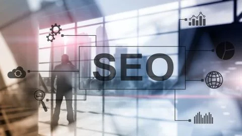 SEO - Search engine optimization, Digital marketing and internet technology c Foto stock