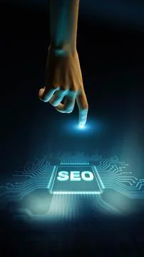 SEO Search Engine Optimization Enhancing Online Visibility and Traffic Techno 스톡 사진
