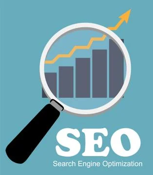 SEO - Search Engine Optimization Flat Icon Vector Illustration Illustrazione stock