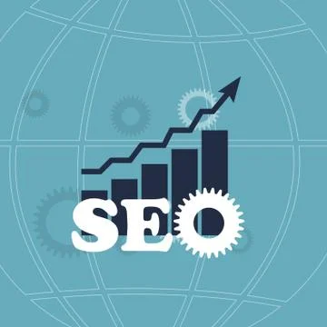 SEO - Search Engine Optimization Flat Icon Vector Illustration Stock Illustration