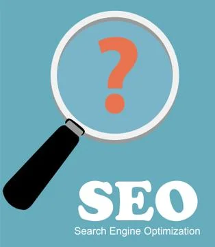 SEO - Search Engine Optimization Flat Icon Vector Illustration Stock Illustration