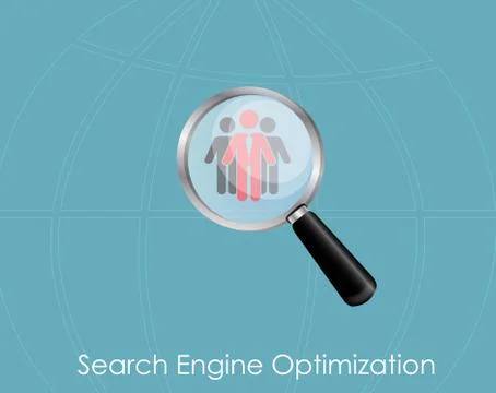 SEO - Search Engine Optimization Flat Icon Vector Illustration Illustrazione stock