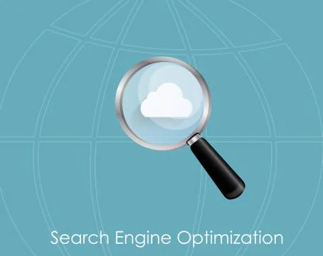 SEO - Search Engine Optimization Flat Icon Illustration Stock Illustration