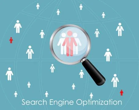 SEO - Search Engine Optimization Flat Icon Illustration Illustrazione stock