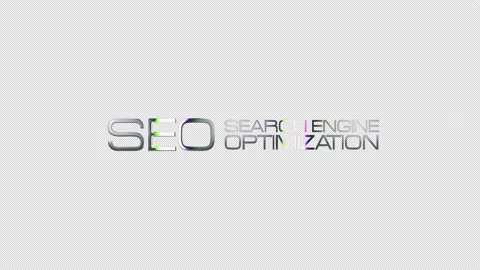 SEO Search Engine Optimization Glitch Text Effect Isolated Stock Footage 155672937