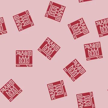 Seo search engine optimization glyph vector seamless pattern 스톡 일러스트