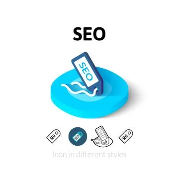 SEO - search engine optimization icon in different style Stock Illustration