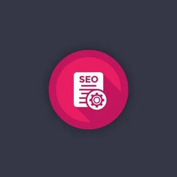 Seo, search engine optimization icon Illustrazione stock