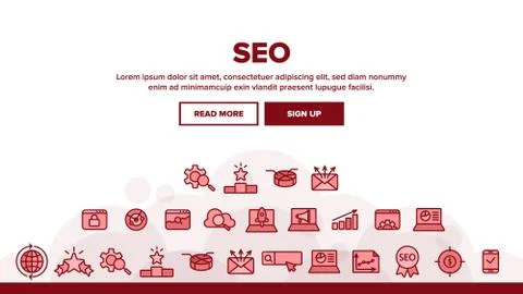 Seo Search Engine Optimization Icons Seo Vector Stock Illustration