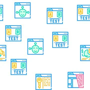 Seo Search Engine Optimization Icons Set Vector Stock Illustration