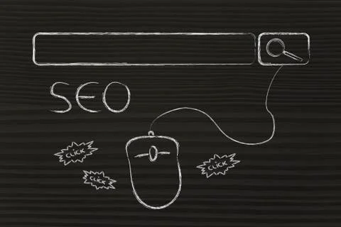 SEO, search engine optimization 스톡 일러스트