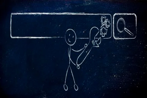 SEO, search engine optimization Stock Illustration