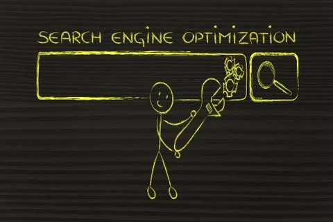SEO, search engine optimization 스톡 일러스트