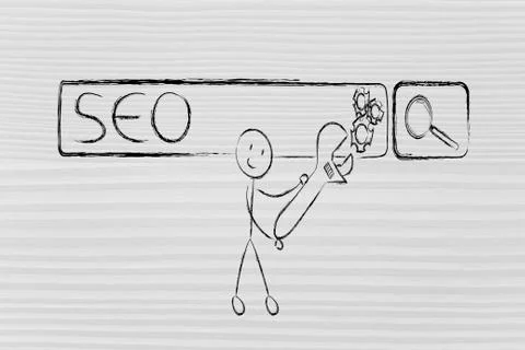 SEO, search engine optimization 스톡 일러스트