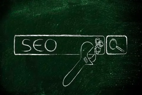 SEO, search engine optimization 스톡 일러스트