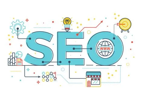 SEO : Search engine optimization Stock Illustration