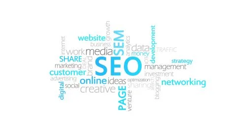 SEO, Search Engine Optimization Illustrazione stock