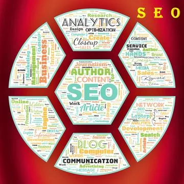  SEO (Search Engine Optimization) Illustrazione stock