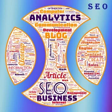  SEO (Search Engine Optimization) Stockillustratie