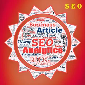  SEO (Search Engine Optimization) Illustrazione stock