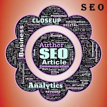  SEO (Search Engine Optimization) Illustrazione stock
