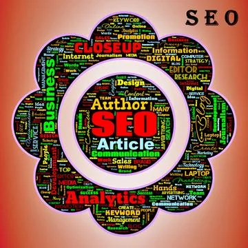  SEO (Search Engine Optimization) Stockillustratie
