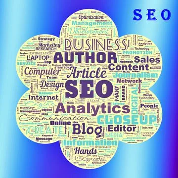  SEO (Search Engine Optimization) Illustrazione stock
