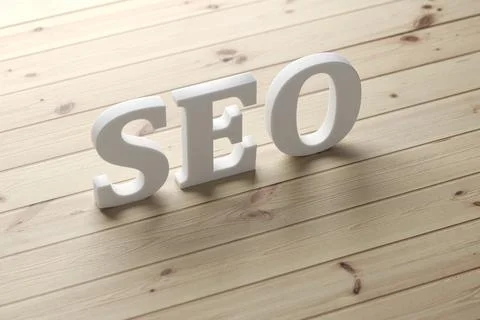 SEO Search Engine Optimization. inscription in white plastic letters SEO on a 스톡 일러스트