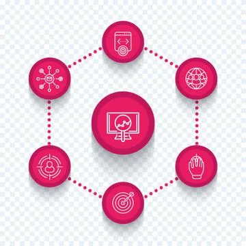 Seo, search engine optimization, internet marketing, web page indexing, seo t Stock-Illustration