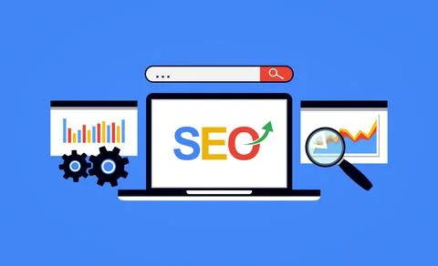SEO - Search Engine Optimization - Keyword Research Stock Illustration