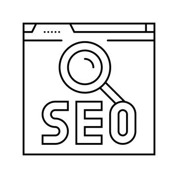 Seo search engine optimization line icon vector illustration イラスト素材