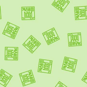 Seo search engine optimization line vector seamless pattern Stock Illustration