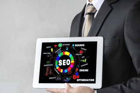 SEO Search Engine Optimization Marketing Ranking Traffic Website Internet Bus 写真素材