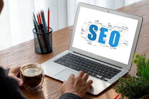 SEO search engine optimization for modish e-commerce and online retail business Stock Photos