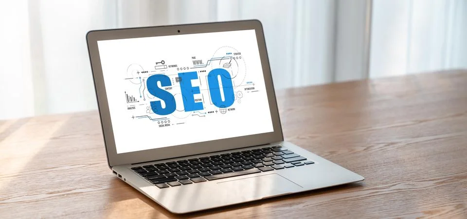 SEO search engine optimization for modish e-commerce and online retail business Stock Photos