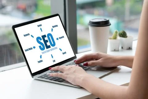 SEO search engine optimization for modish e-commerce and online retail business Stock Photos