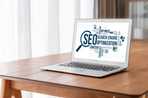 SEO search engine optimization for modish e-commerce and online retail business Stock Photos