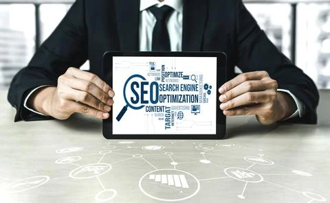 SEO search engine optimization for modish e-commerce and online retail business Stock Photos