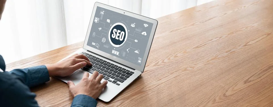 SEO search engine optimization for modish e-commerce and online retail business Stock Photos