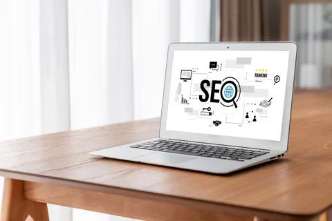 SEO search engine optimization for modish e-commerce and online retail business Stock Photos