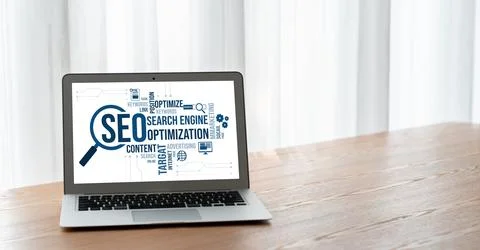 SEO search engine optimization for modish e-commerce and online retail business Stock Photos