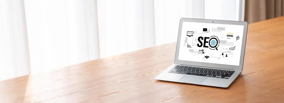 SEO search engine optimization for modish e-commerce and online retail business Stock Photos