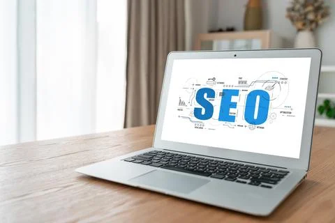 SEO search engine optimization for modish e-commerce and online retail business Stock Photos