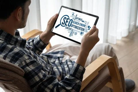 SEO search engine optimization for modish e-commerce and online retail business Stock Photos